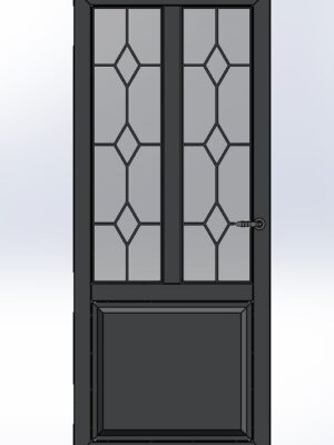 Schroefbare stalen deur type woonkamer 3D model afbeelding