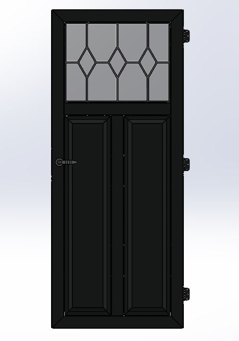 Schroefbare stalen deur type toilet 3D model afbeelding